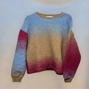 Zara multi coloured cotton sweater